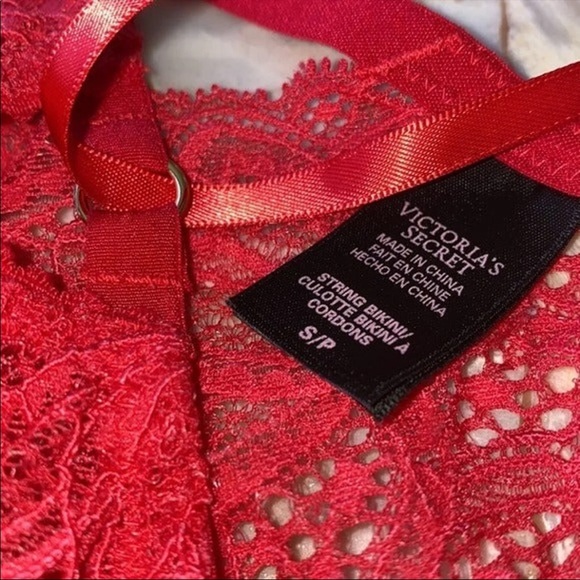 2 pcs Patch & Victoria's Secret Lace Panties Wrap Kink Strap Metal Chain Tassels - Picture 7 of 7